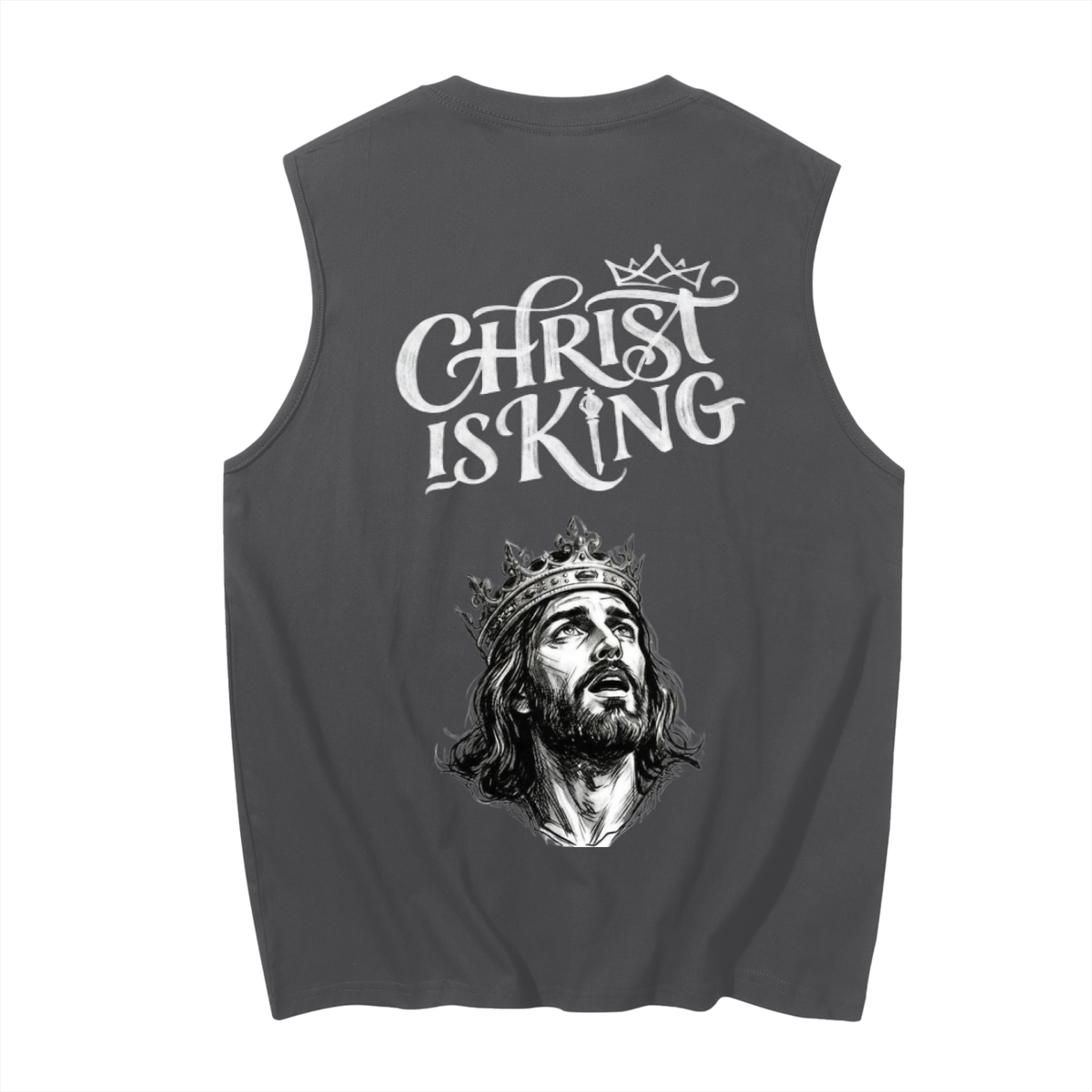 Men's Christ Is King Sleeveless Cotton Tank Top