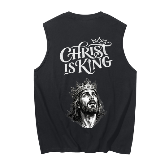 Men's Christ Is King Sleeveless Cotton Tank Top