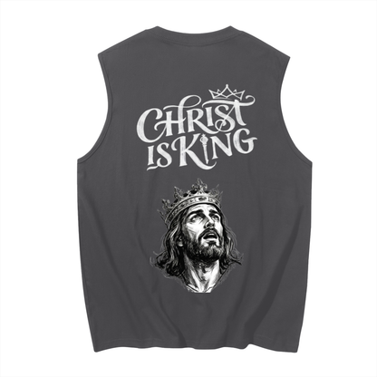 Men's Christ Is King Sleeveless Cotton Tank Top